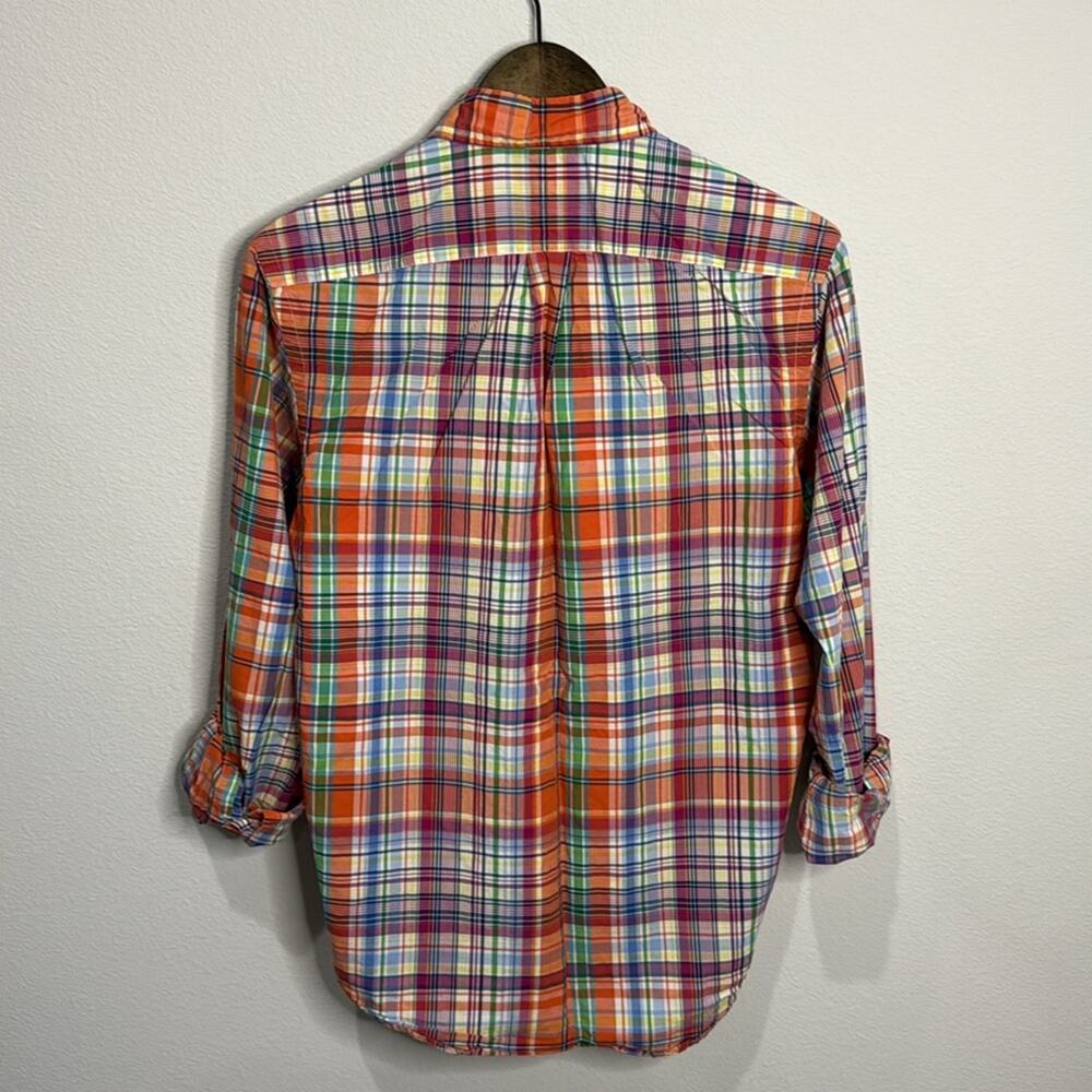 Ralph Lauren Orange Plaid Cotton Button Down Shirt Size S - Picture 4 of 6